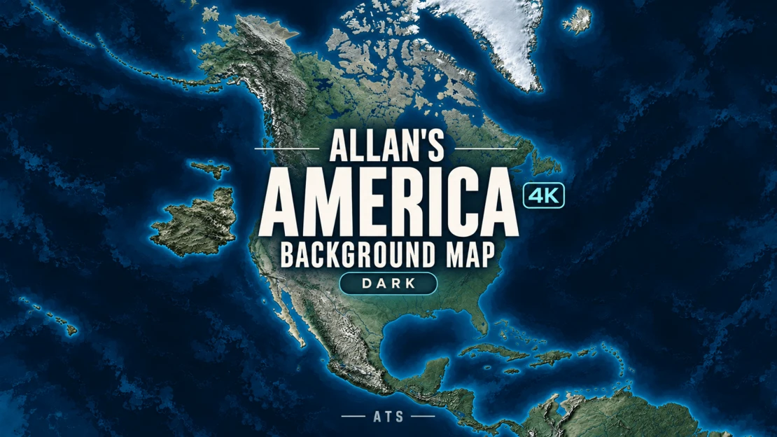 Allan’s America Background Map 4K - Dark