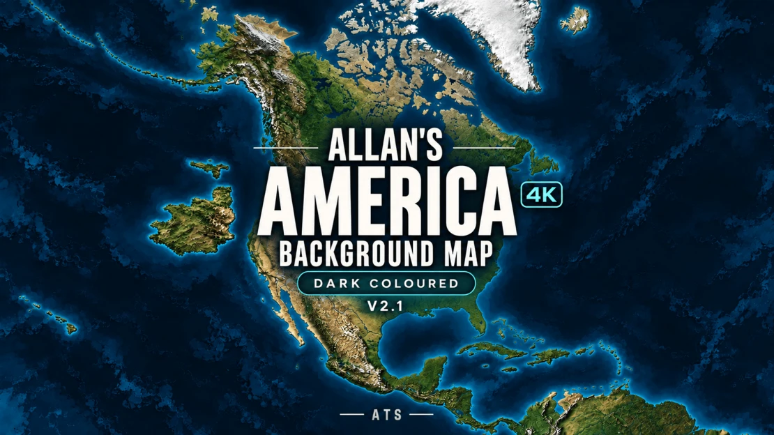 Allan’s America Background Map 4K – Dark Coloured