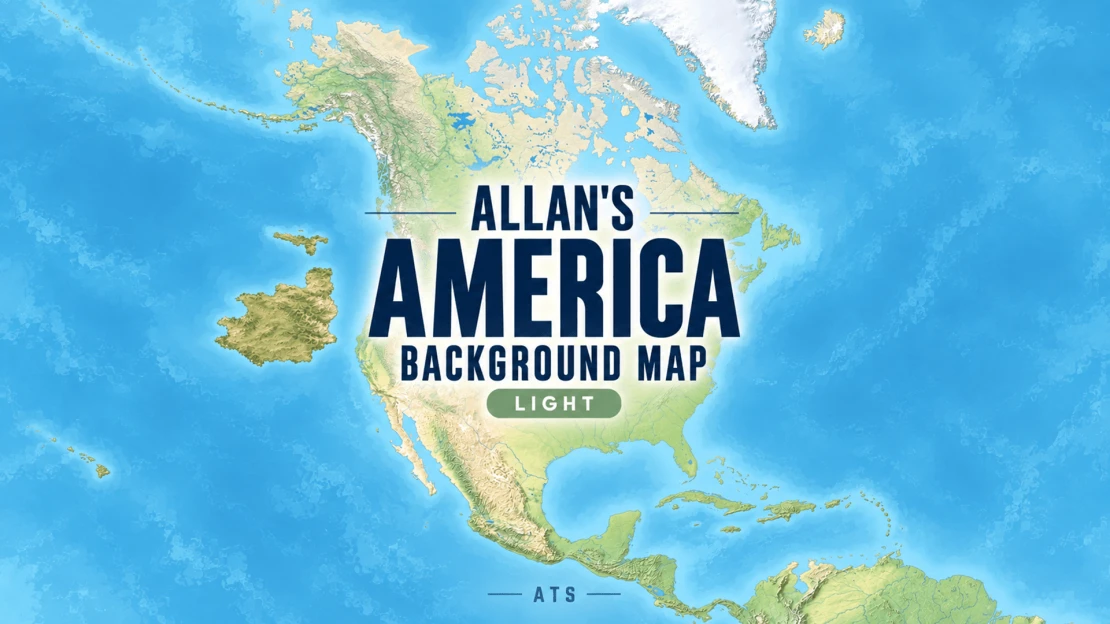 Allan’s America Background Map 4K - Light