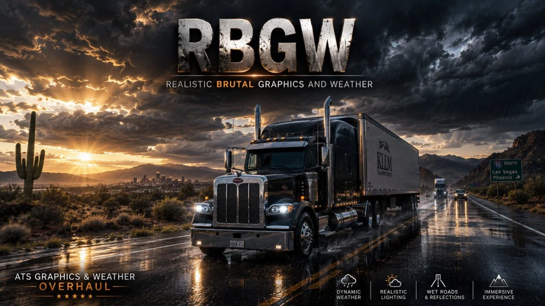 ATS Realistic Brutal Graphics And Weather