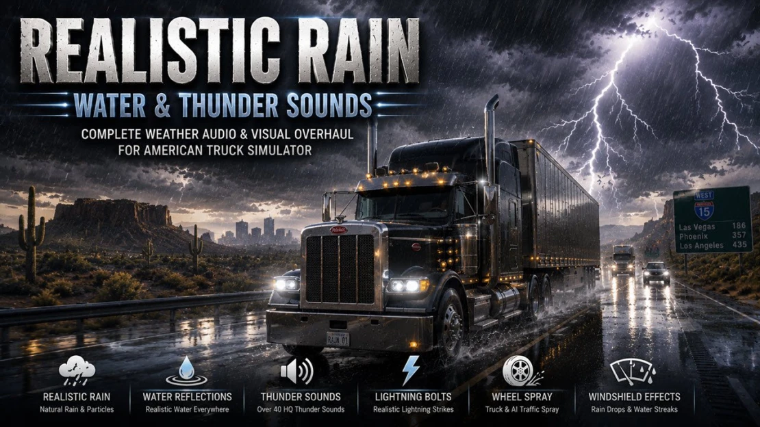 ATS Realistic Rain & Water & Thunder Sounds