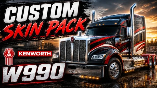 🚛 Custom Skin Pack – Kenworth W990 | ATS 🚛
