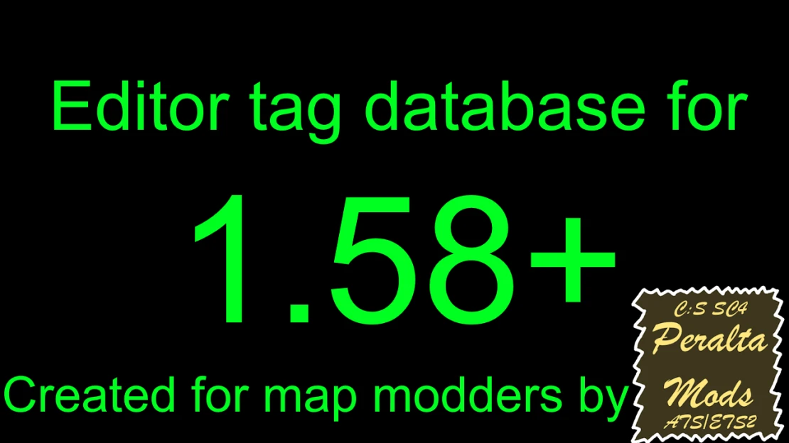 Editor tag database for 1.58+