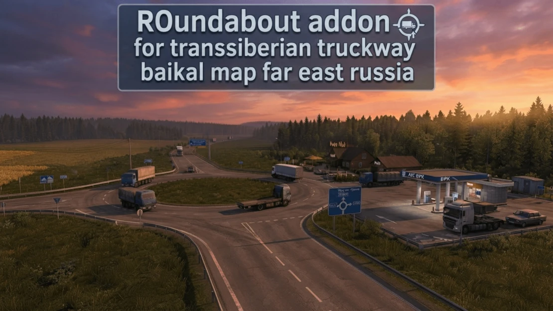 🔥 EPIC ROUNDABOUT! - Transsiberian Truckway / Baikal Map Addon