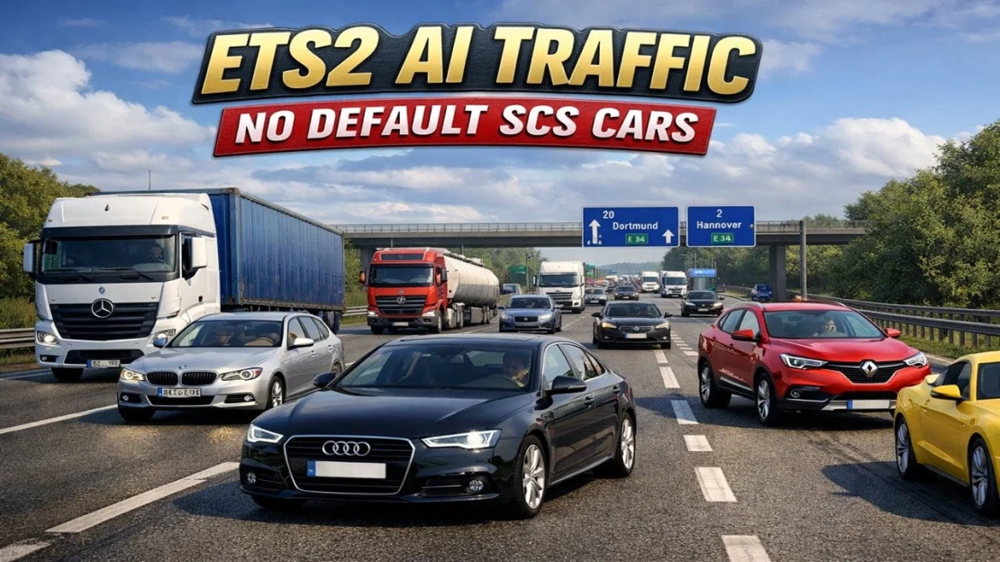 ETS2 AI Traffic No Default SCS Cars