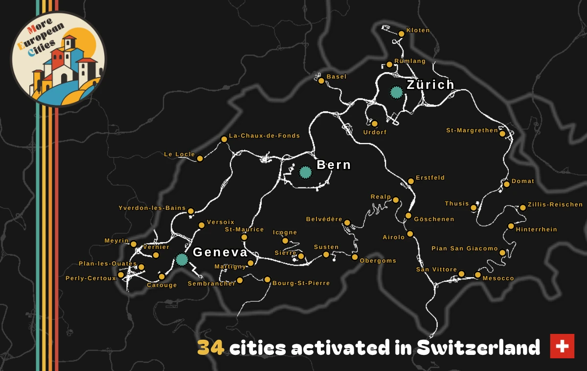 More European Cities for Euro Truck Simulator 2 - TruckyMods