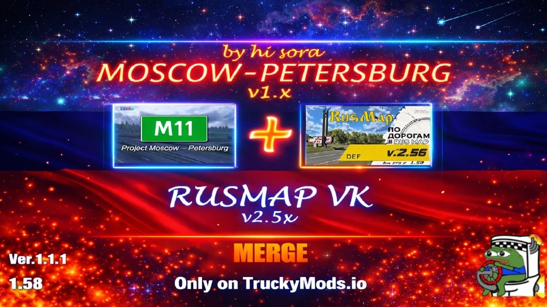Moscow-Petersburg - VK Rusmap Merge