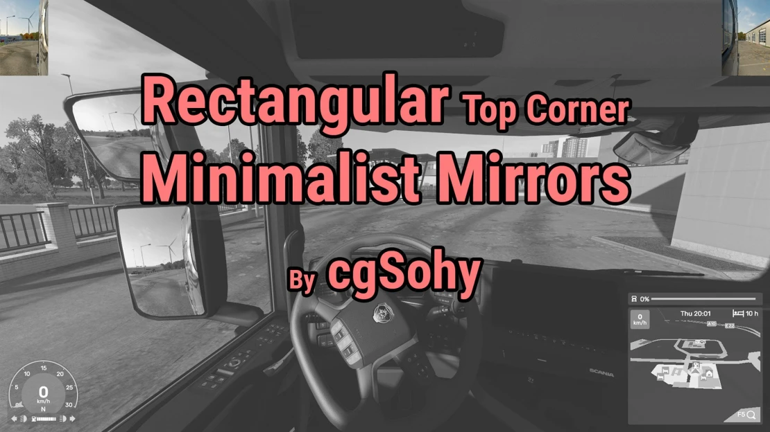 Rectangular Top Corner Minimalist Mirrors v1.59.x
