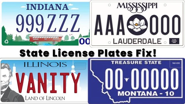 [DISCONTINUED] State License Plates Fix