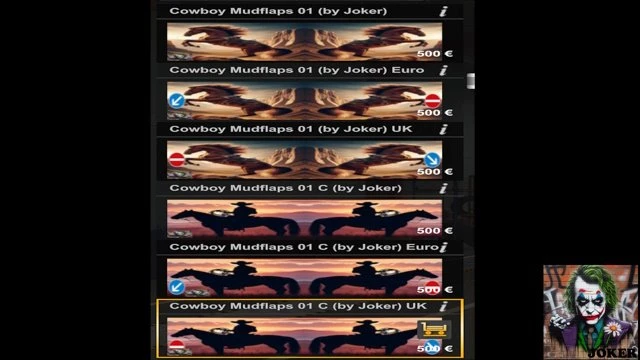 Cowboy Mudflaps 01 (by Joker) SCS Trailer