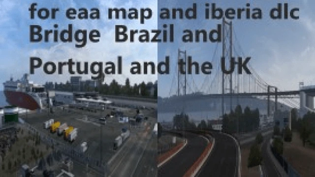 Bridge from Portugal and UK to Brazil and France (Map EAA)