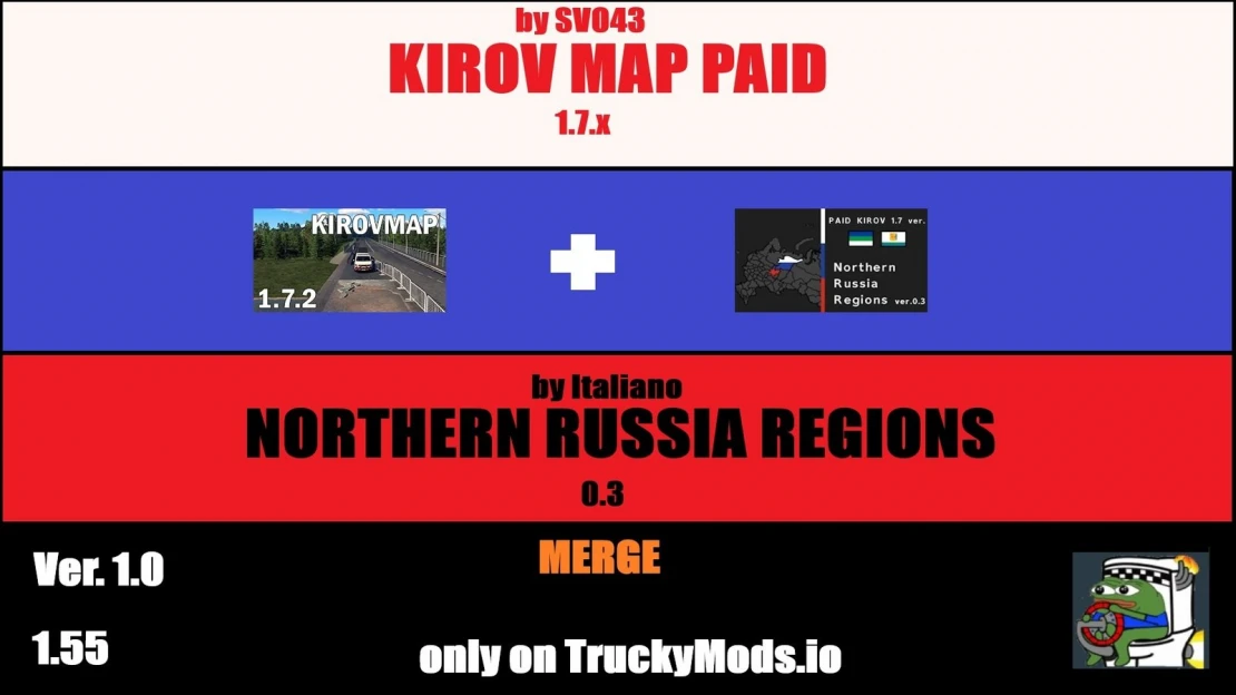 Kirov Map PAID - Northern Russia Regions Merge