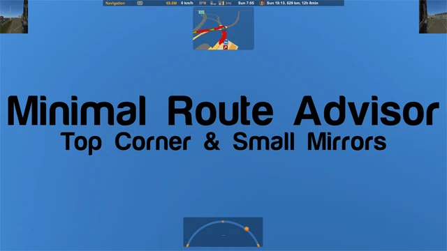 ETS 2 | Minimal Route Advisor | Top Corner & Small Mirrors