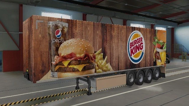 Trailer Burger King - SCS trailers + Krone + AI