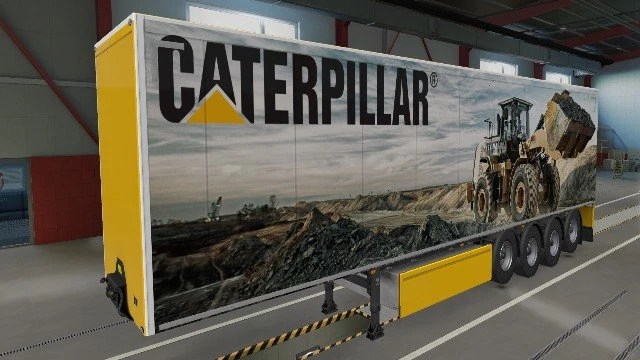 Trailer Caterpillar - SCS trailers + Krone + AI