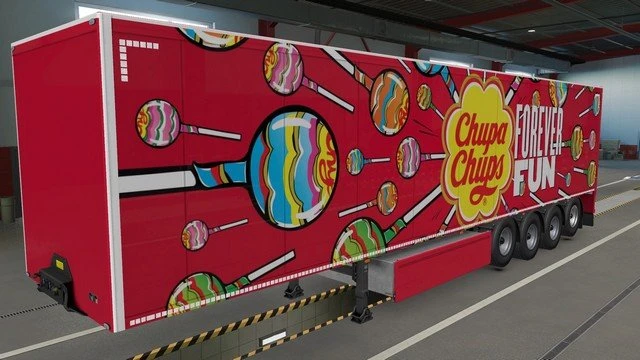 Trailer Chupa Chups - SCS trailers + Krone + AI