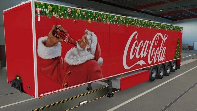 Trailer Coca-Cola Nöel/Christmas - SCS trailers + Krone + AI