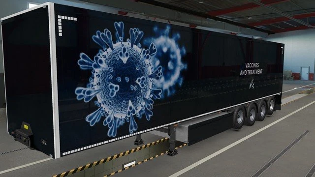 Trailer Covid-19 Vaccins - SCS trailers + Krone + AI