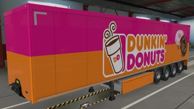 Trailer Dunkin' Donuts - SCS trailers + Krone + AI