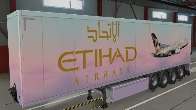 Trailer Etihad Airways - SCS trailers + Krone + AI