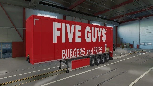 Trailer Five Guys - SCS trailers + Krone + AI
