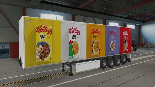Trailer Kellogg's - SCS trailers + Krone + AI