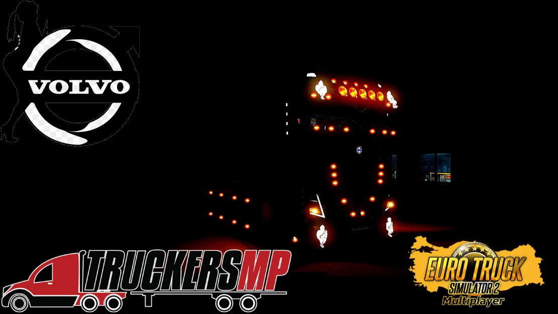 Volvo FH16 Black Edition Custom Tuning for Multiplayer 1.44.X [TruckersMP]